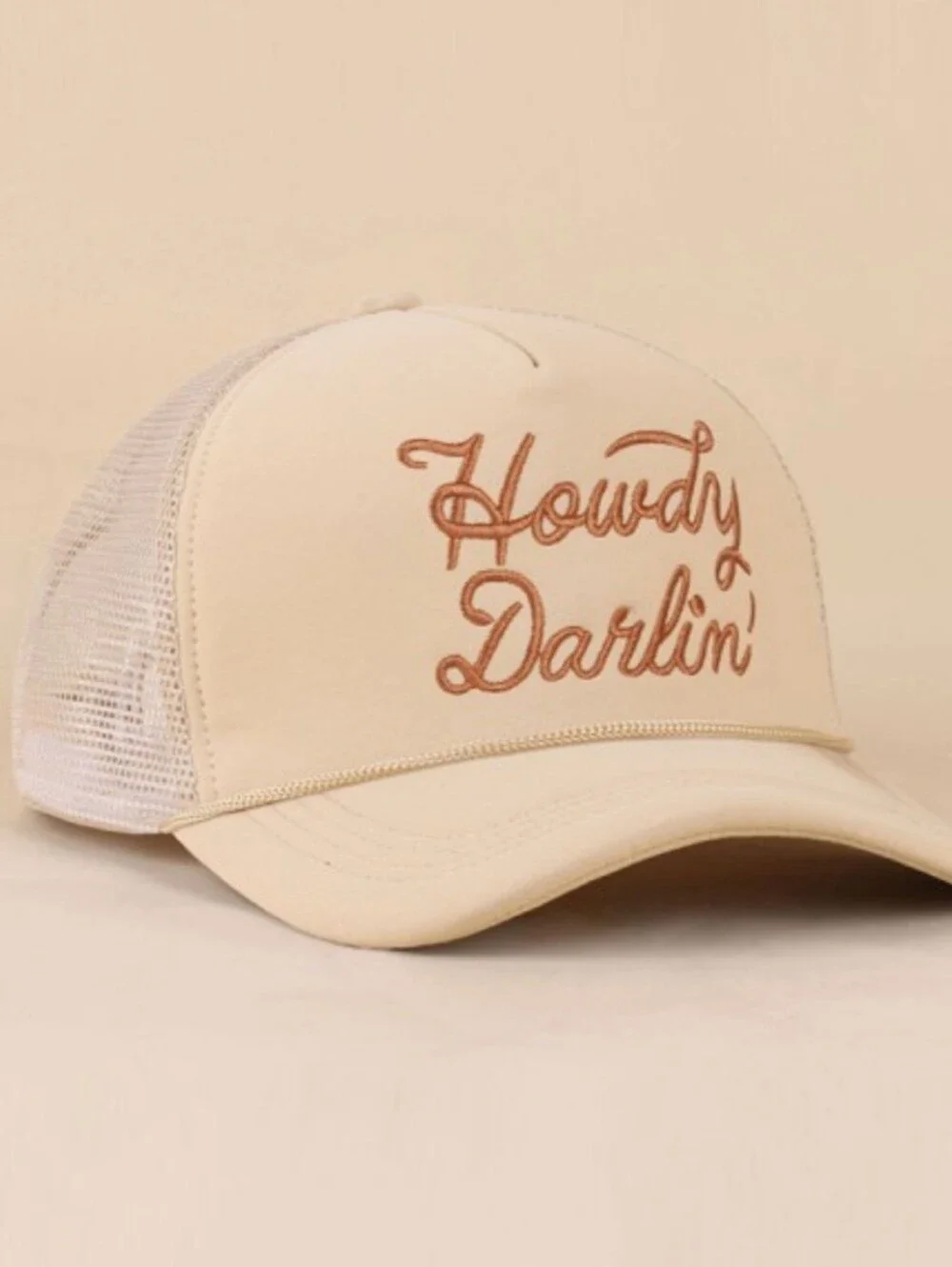 'Howdy Darlin' Embroidered Baseball Cap - Women's Casual Hat